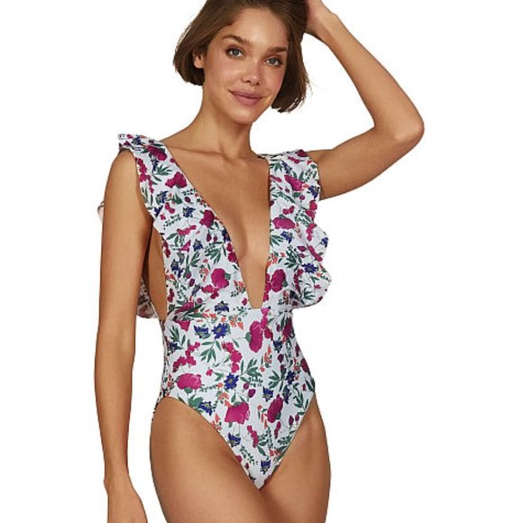 NWT ViX Ruffle V-plunge One-piece - Sexy Swimsuit - Picture 1 of 8